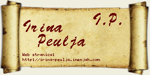 Irina Peulja vizit kartica